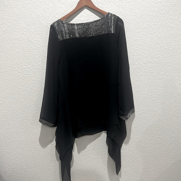 Ashro embellished asymmetrical hem top new - Picture 4 of 4